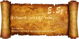Erhard Szilárda névjegykártya